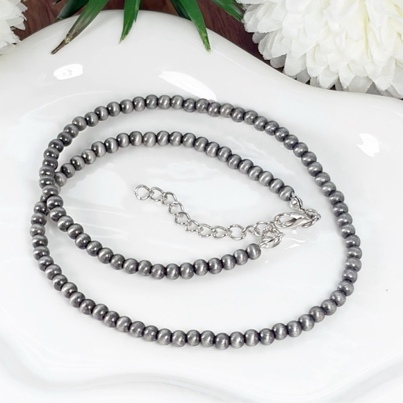 XL Larimar Cross Pendant Necklace Southwest Navajo Style Sterling 925 Overlay - Picture 7 of 7